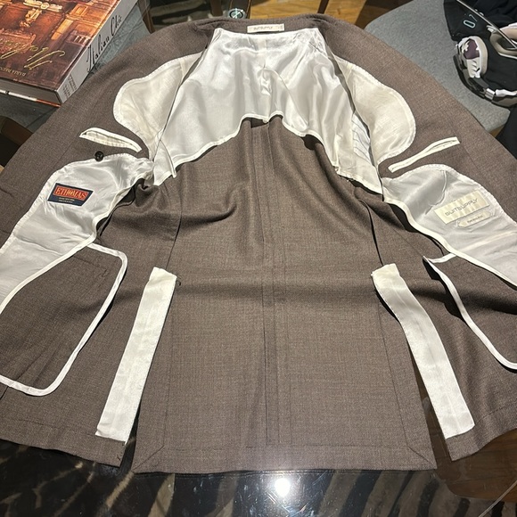 Pure wool (S130) brown sport coat - Picture 4 of 9